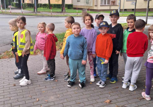 Wiewióreczki obserwują ruch drogowy.