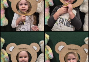 Dzieci pozują do zdjęcia