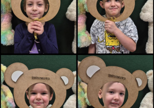 Dzieci pozują do zdjęcia