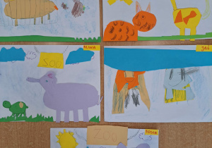 Praca plastyczna wykonana przez dzieci- "ZOO".