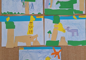 Praca plastyczna wykonana przez dzieci- "ZOO".