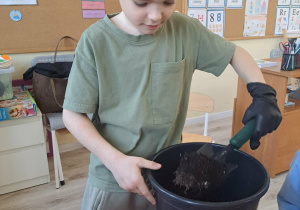 Dzieci zakładają hodowlę szczypiorku.