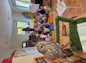 "Lekcja żywej przyrody z sową UTE".